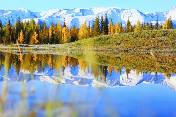 Berge Schneebedeckte Gipfel Hintergrund Landschaft Blick Winter Natur Gipfel — Stockfoto