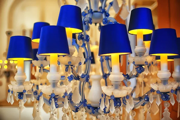 Élément Lustre Cristal Lampe Candélabre Lumière Fond Luxe — Photo