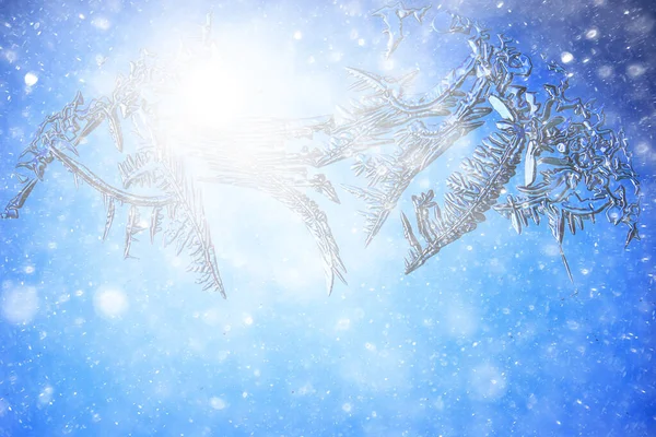 Frío Fondo Hielo Roto Cristal Escarcha Invierno Nieve Abstracto — Foto de Stock
