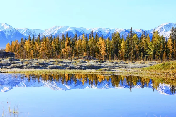 Altai Paesaggio Montano Panorama Autunno Paesaggio Sfondo Caduta Vista Natura — Foto Stock