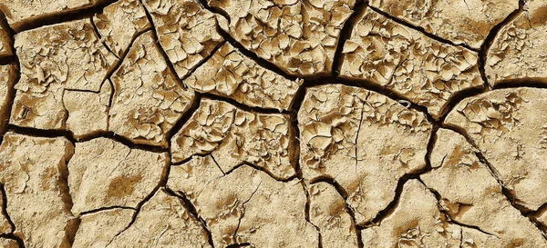 纹理沙漠干旱背景抽象地球裂解变暖全球 — 图库照片