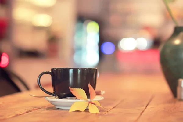 Tasse Servant Dans Café Café Petit Déjeuner Plein Air — Photo