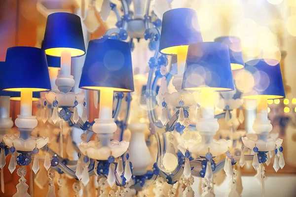 Élément Lustre Cristal Lampe Candélabre Lumière Fond Luxe — Photo