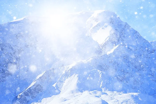 山雪峰背景景観冬の自然峰 — ストック写真