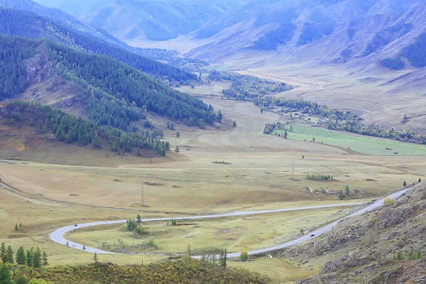 Altai Hegyi Táj Panoráma Őszi Táj Háttér Őszi Természet Kilátás — Stock Fotó