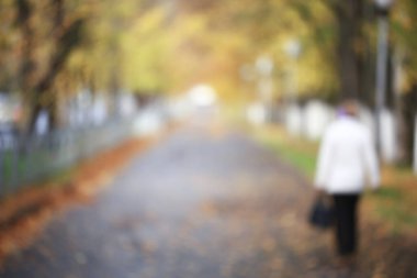 soyut bulanık sonbahar arka plan parkı, şehir sonbahar doğası ekim