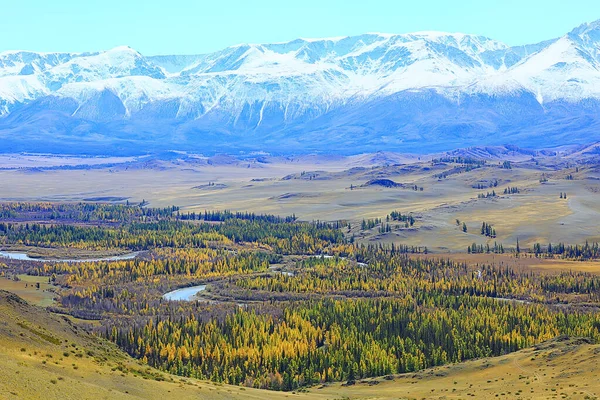 Altaï Paysage Montagne Panorama Automne Paysage Arrière Plan Vue Sur — Photo