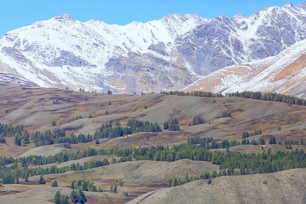 Altai Mountain Landscape Panorama Autumn Landscape Background Fall Nature View — Stock Photo, Image