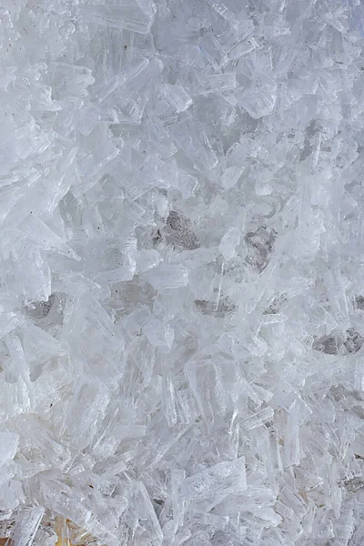 Cold Background Ice Broken Crystal Frost Winter Snow Abstract — Stock Photo, Image