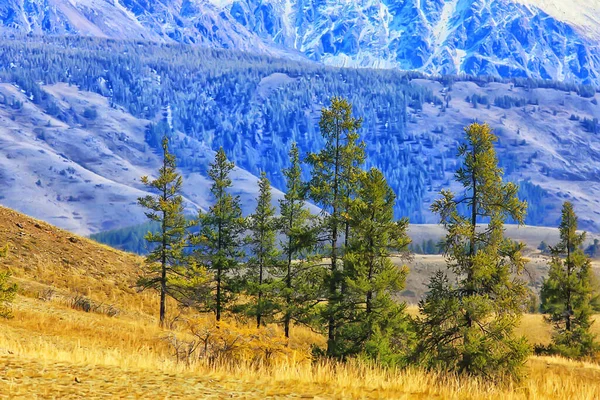 Altai Montagna Paesaggio Montagne Sfondo Vista Panorama — Foto Stock