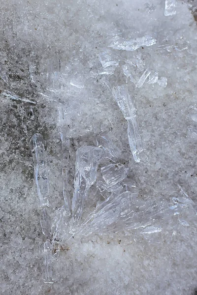 Frío Fondo Hielo Roto Cristal Escarcha Invierno Nieve Abstracto —  Fotos de Stock