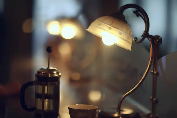 Чашка Подається Кафе Кава Відкритому Повітрі Сніданок — стокове фото