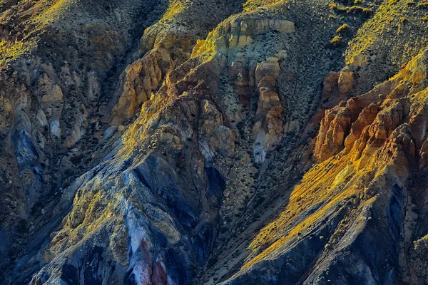 Разноцветные Горы Геологический Фон Разноцветные Месторождения Полезных Ископаемых Ландшафт — стоковое фото