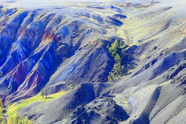 Flerfärgade Berg Geologisk Konsistens Bakgrund Flerfärgade Fyndigheter Mineraler Landskap — Stockfoto