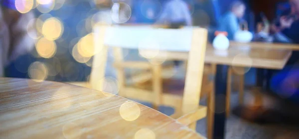 Tischdekoration Restaurant Abendessen Abstrakte Ansicht Innenraum Hotel — Stockfoto