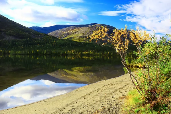 Natursköna Höst Landskap Träd Och Skog Flod Och Sjö Natur — Stockfoto