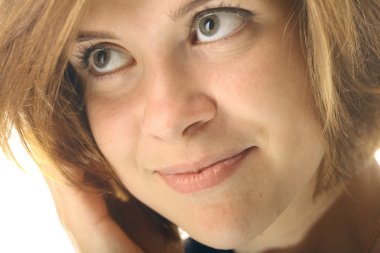 neşeli gülümseyen kız