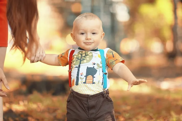 Niño pequeño trenzado en el parque —  Fotos de Stock