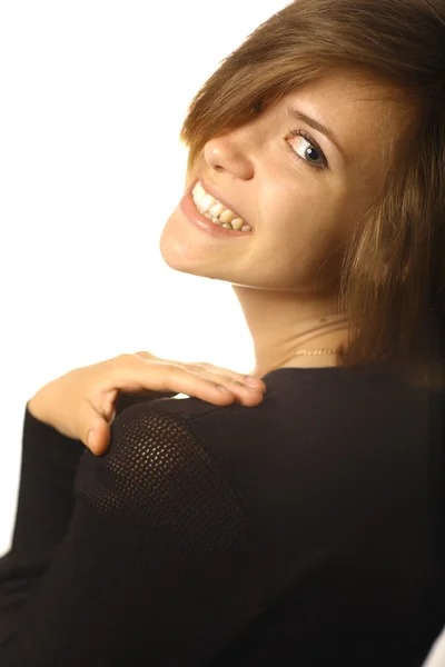 Menina sorridente alegre — Fotografia de Stock