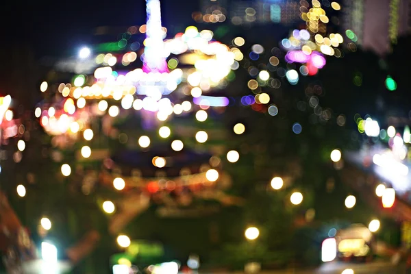 Blurred night view of Golden Sands resort — Stock Photo, Image