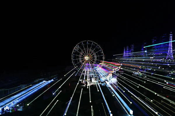 Blurred night view of Golden Sands resort — Stock Photo, Image