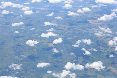 Bulutlar uçak görünümden