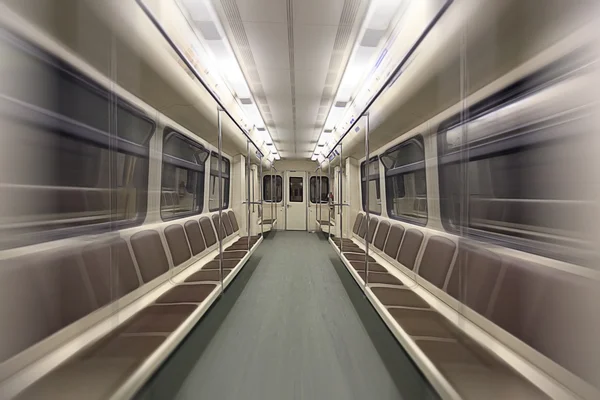 Пустой вагон метро — стоковое фото