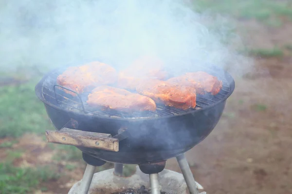 Carne de churrasco na grelha — Fotografia de Stock