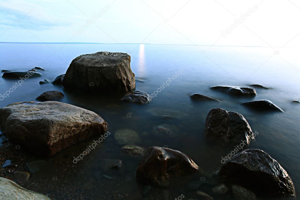 Rocks on seashore