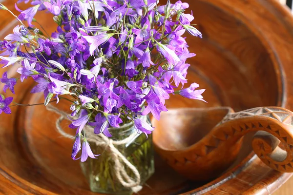 Purple bell flowers  bouquet — Stock Photo, Image