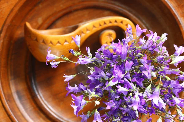 Purple bell flowers  bouquet — Stock Photo, Image