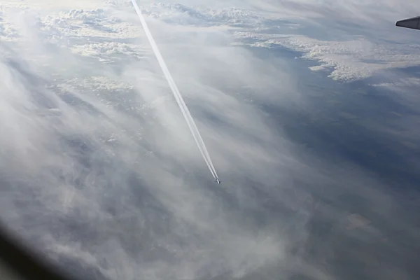 Nuages vue depuis un avion — Photo