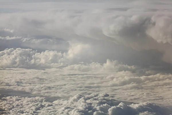 Vista de nuvens do avião — Fotografia de Stock