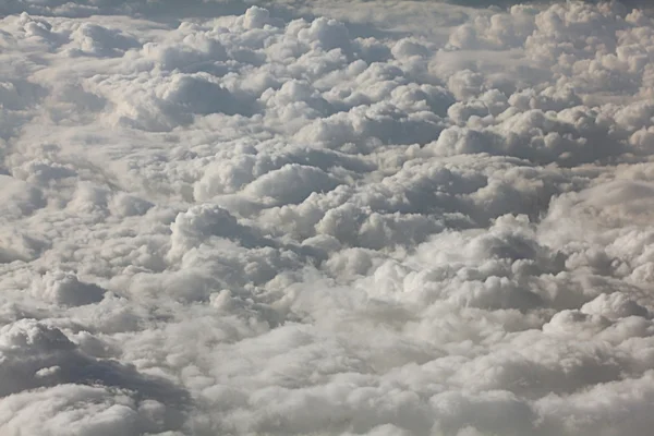 Vista de nuvens do avião — Fotografia de Stock