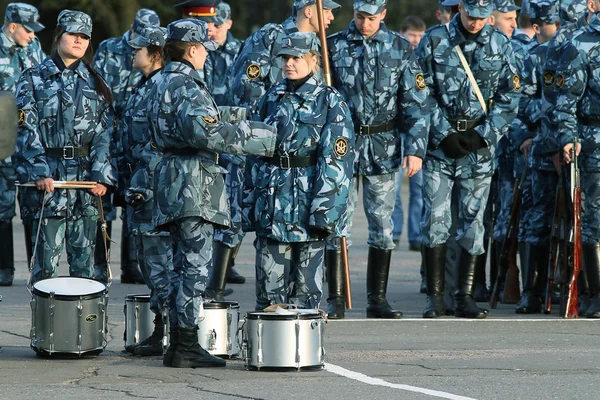 Generalrepetitionen av militärparad — Stockfoto