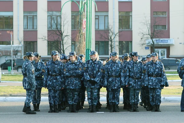 军事阅兵彩排 — 图库照片