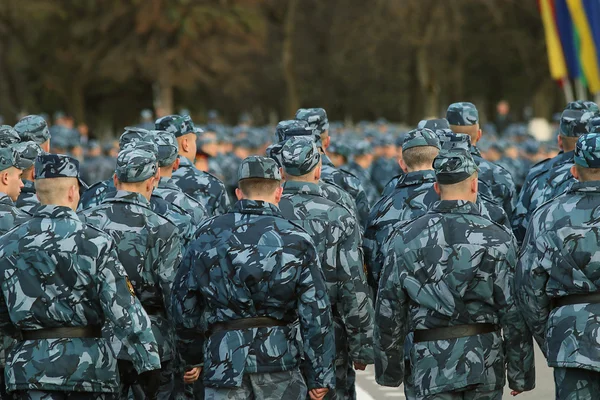 Próba generalna parady wojskowej — Zdjęcie stockowe