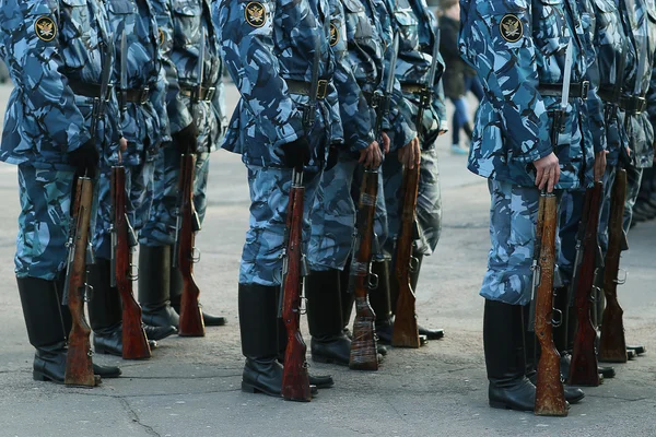 Ensaio de vestido de Parada Militar — Fotografia de Stock