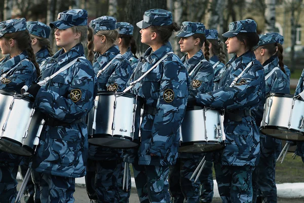 Generalrepetitionen av militärparad — Stockfoto