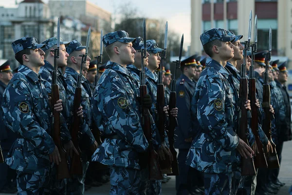 Ensaio de vestido de Parada Militar — Fotografia de Stock