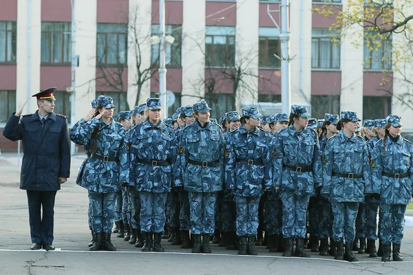 Репетиція одягу військового параду — стокове фото