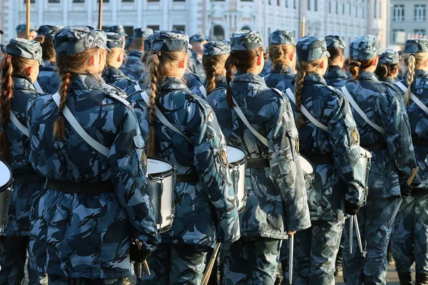 Ensaio de vestido de Parada Militar — Fotografia de Stock