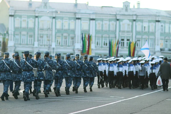 Generalrepetitionen av militärparad — Stockfoto