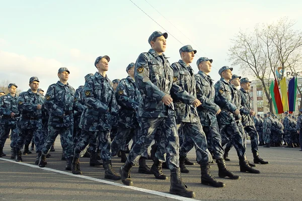 Próba generalna parady wojskowej — Zdjęcie stockowe