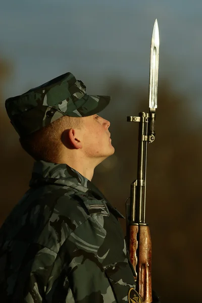 Ensaio de vestido de Parada Militar — Fotografia de Stock