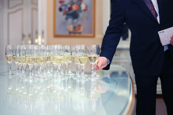 Glasses with champagne — Stock Photo, Image