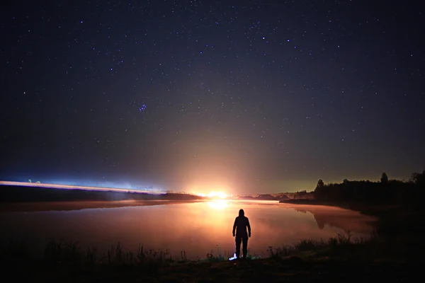 繁星点点的夜空 — 图库照片