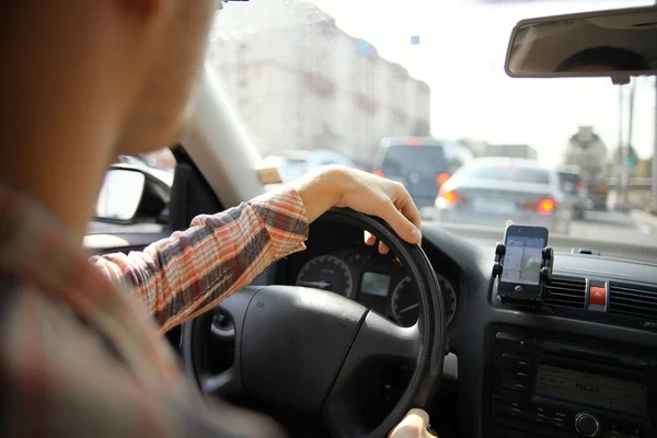 Homem carro de condução — Fotografia de Stock