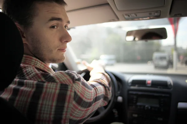 Man driving car — Stock Photo, Image