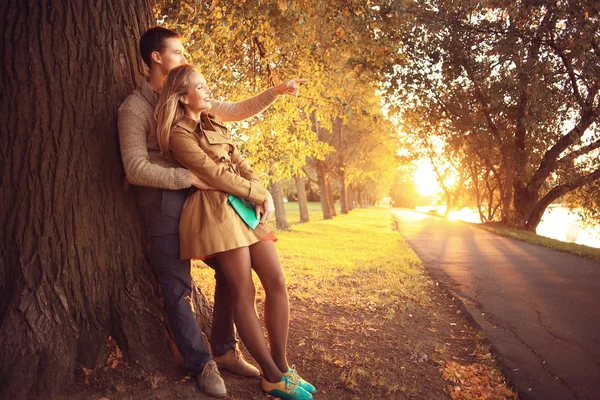 情侣在公园 — 图库照片